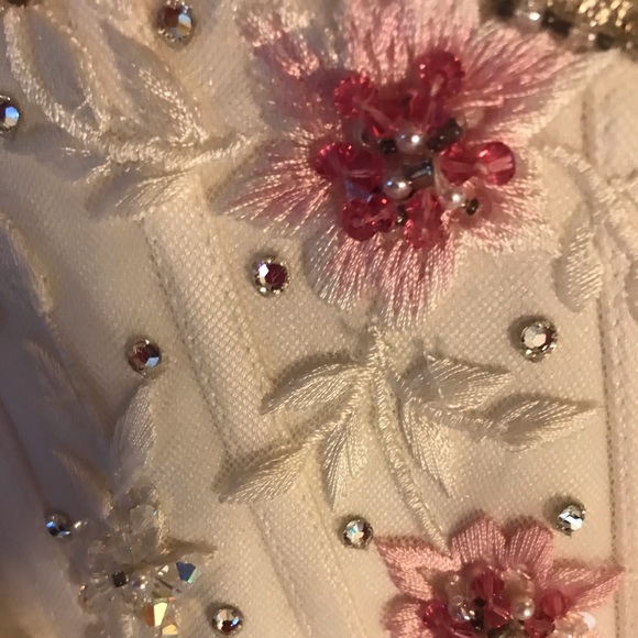 pink/white off-shoulder quinceanera ball dress - Picture 2 of 16